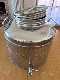 Contenitore olio acciaio inox con rubinetto
