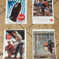 4 Stampe Coca Cola raffiguranti immagini d'epoca,
