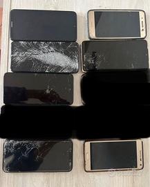 Lotto 7 smarphone rotti da riparare