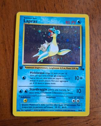 Lapras 10/62 Fossil Card Pokemon 2000 1st edition 