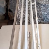 5 bastoni per tende estensibili  a 3 metri bianchi