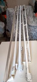 5 bastoni per tende estensibili  a 3 metri bianchi
