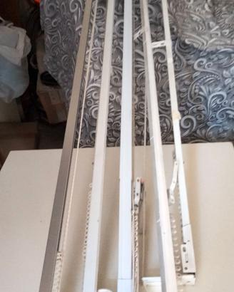 5 bastoni per tende estensibili  a 3 metri bianchi