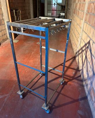 Carrello inox per salsicce