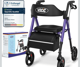 Deambulatore pieghevole con seduta