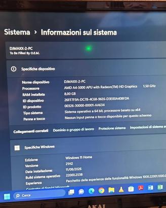 COMPUTER ASROCK AMD A4-5000 8GB RAM SSD 128GB WIFI