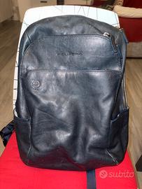 Zaino Piquadro in pelle blu