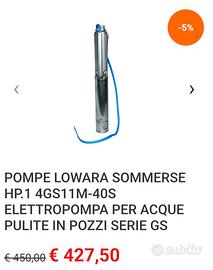 pompa somersa lowara 4gs11m-40s