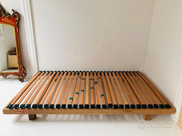 Letto legno massello con doghe 120x200, basso