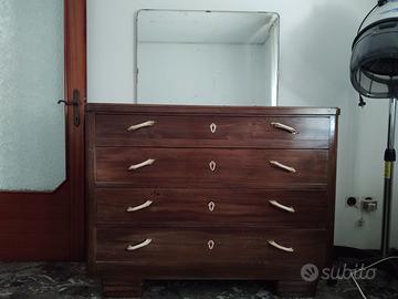 camera completa in legno di CASTAGNO