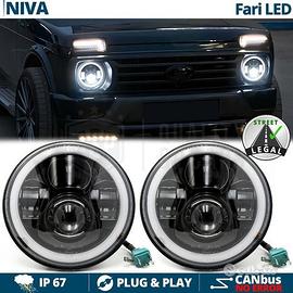 FARI FULL LED per Lada Vaz Niva 6500K Angel Eyes