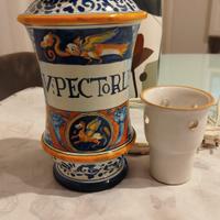 Albarello in Majolica con lampada e diffusore 