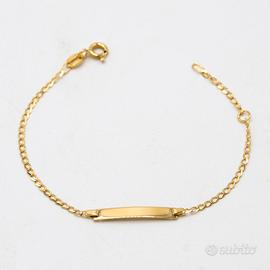 Bracciale oro giallo18 kt con piastrina A.1001