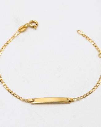 Bracciale oro giallo18 kt con piastrina A.1001