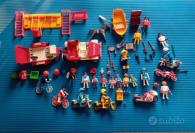 Playmobil lotto misto incompleto e danneggiato