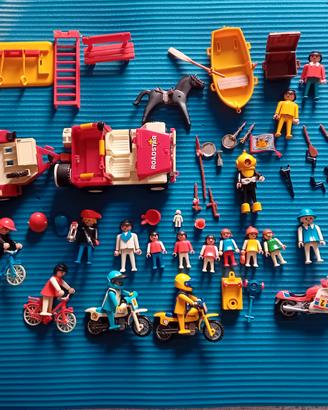 Playmobil lotto misto incompleto e danneggiato