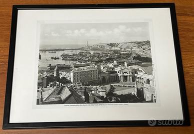 9 Quadri con foto Alinari di Genova antica
