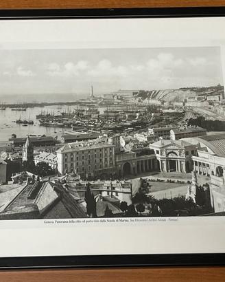 9 Quadri con foto Alinari di Genova antica