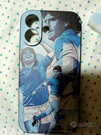 custodia per iPhone 16 con stampa Maradona 