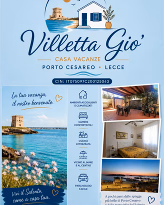 Casa vacanze Porto Cesareo Lecce dal 29 agosto in