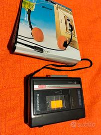 registratore player Panasonic con cuffie vintage