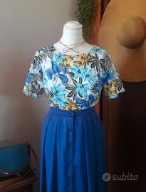 T-shirt floreale hawaiana in viscosa Lin - Tg. M/L