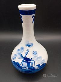 Portafiori in ceramica di Delft effetto craquelé 