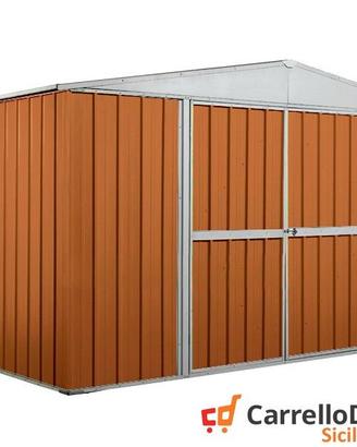 Box in lamiera di Acciaio 360x260cm legno chiaro