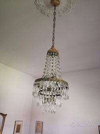 lampadario cristallo camera anni 50