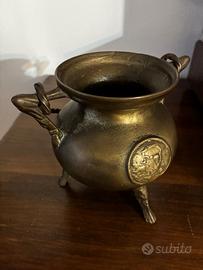 Antico calderone in bronzo XIX secolo