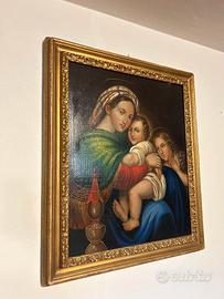 Dipinto antico Madonna della seggiola