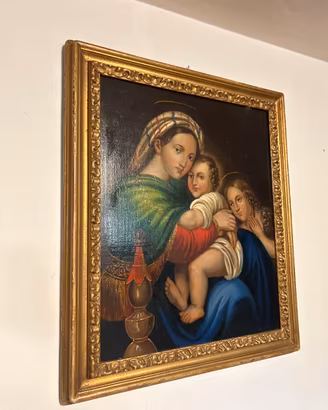 Dipinto antico Madonna della seggiola