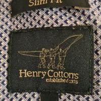 Polo Henry Cotton’s uomo azzurra slim fit taglia M