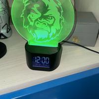 lampada led multicolore con sveglia incorporata