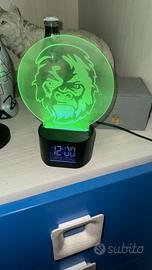 lampada led multicolore con sveglia incorporata