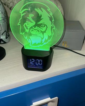 lampada led multicolore con sveglia incorporata