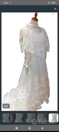 abito da sposa in pizzo tg 44 bianco 
