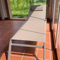 Elegante lettino prendisole alluminio COME NUOVO