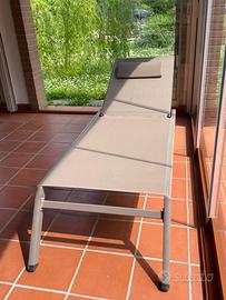 Elegante lettino prendisole alluminio COME NUOVO
