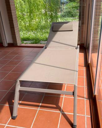 Elegante lettino prendisole alluminio COME NUOVO