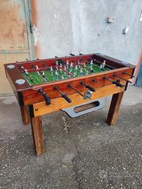 antico CALCIOBALILLA in legno e ferro