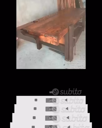 banco da falegname  restaurato tavolo