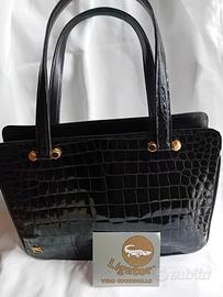 Borsetta Ligator, in VERO COCCODRILLO NATURALE