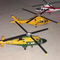 N. 4 elicotteri in metallo da collezione