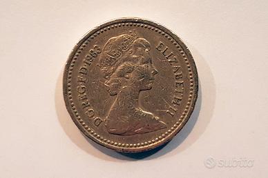 Rara moneta one pound del 1983 elisabetta ii