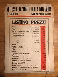 Listino prezzi