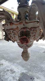 Lampadario ceramica Capodimonte
