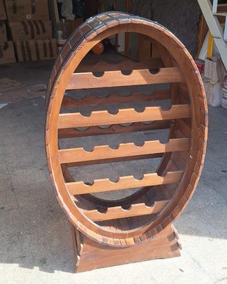 porta vini a forma di botte 