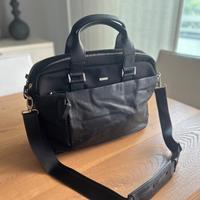 Borsa pelle nera Alberto Guardiani