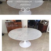 Tavolo artigianale marmo di carrara